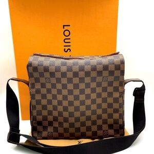 SOLD!! Authentic Louis Vuitton Damier Ebene Naviglio Messenger Bag